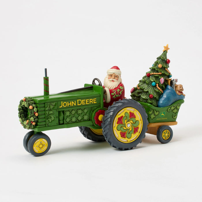 Enesco Santa On Tractor With Toys