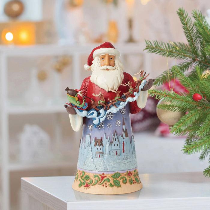 Enesco Santa Over Night Sky Figurine