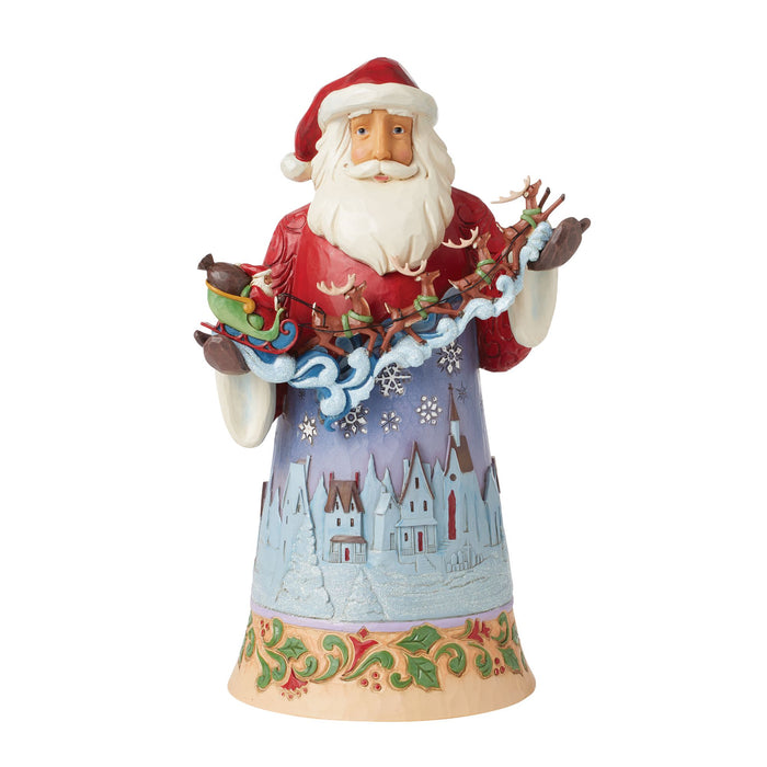 Enesco Santa Over Night Sky Figurine