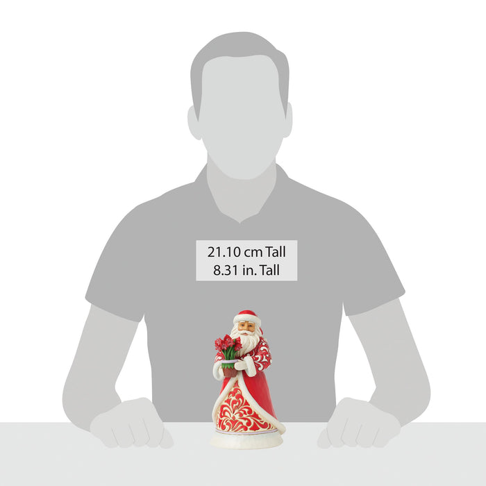 Enesco Santa With Blooming Amaryllis