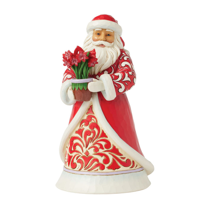 Enesco Santa with Blooming Amaryllis