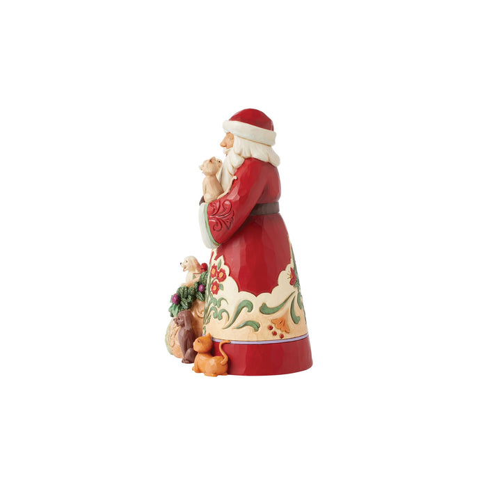 Enesco Santa With Pets Figurine