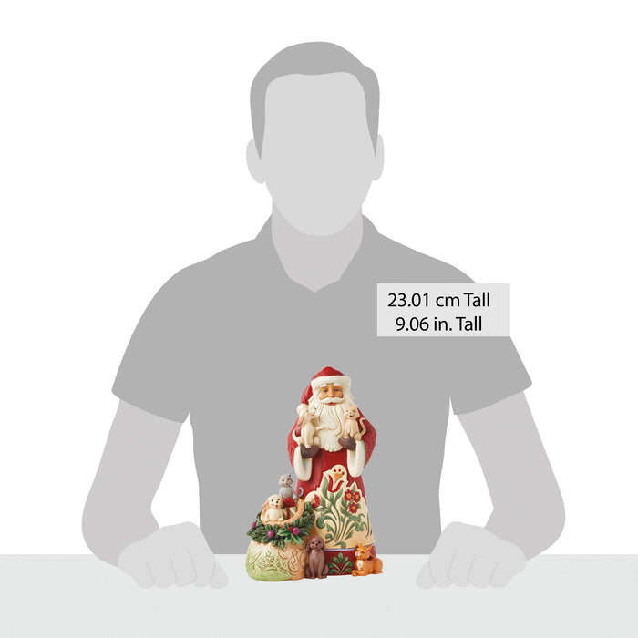 Enesco Santa With Pets Figurine