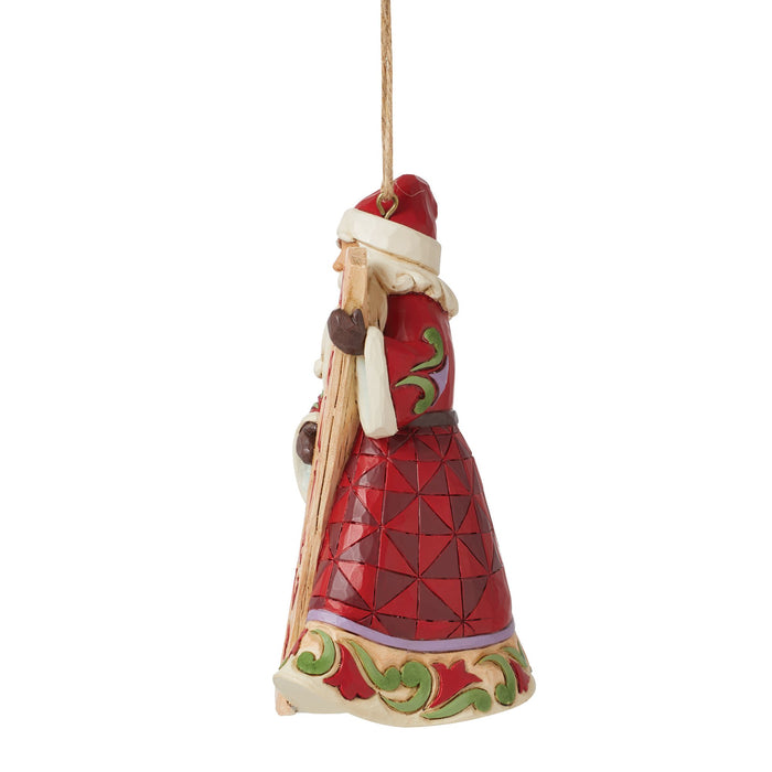 Enesco Santa With Porch Board Orn