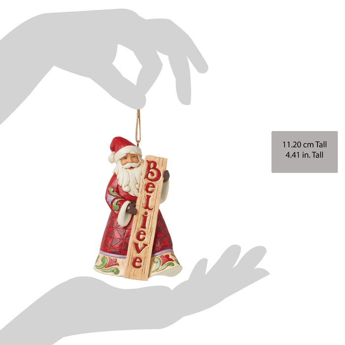 Enesco Santa With Porch Board Orn