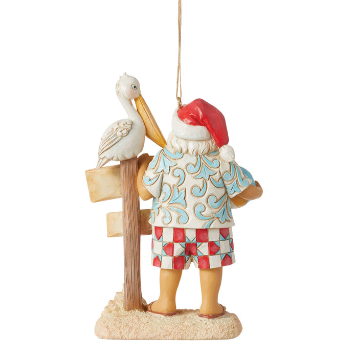 Enesco Santa With Sign Ornament