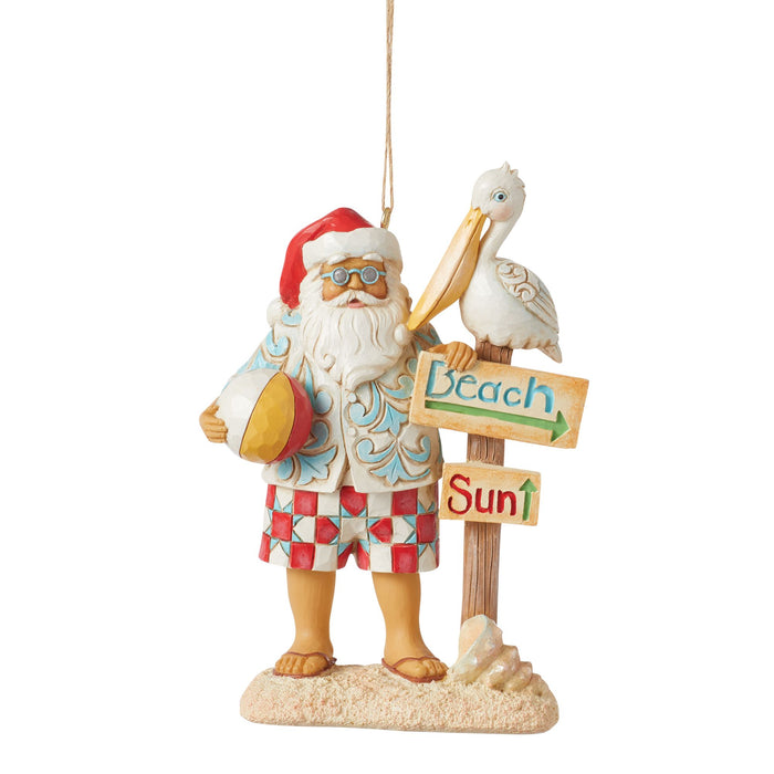 Enesco Santa with Sign Ornament