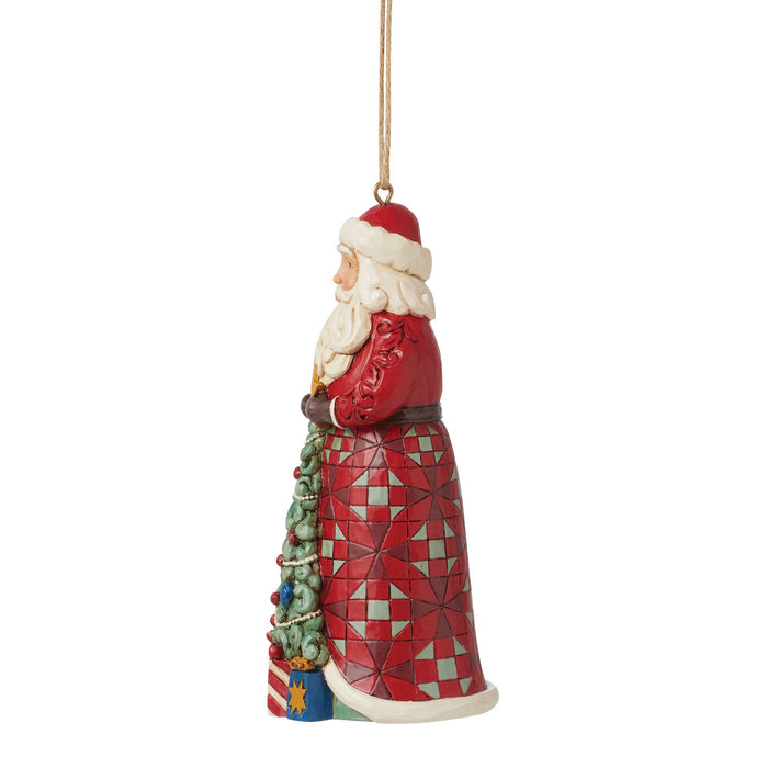 Enesco Santa With Tree In Skirt Orn