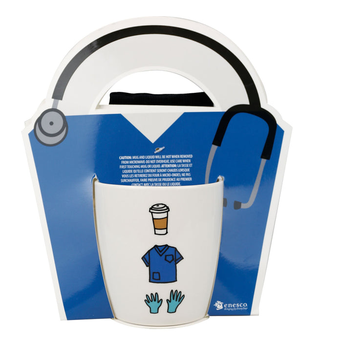 Enesco Scrubs Mug Sock Card Set