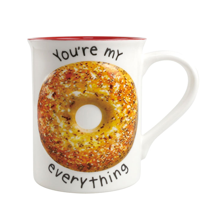 Enesco Sculpted Bagel Everything Mug