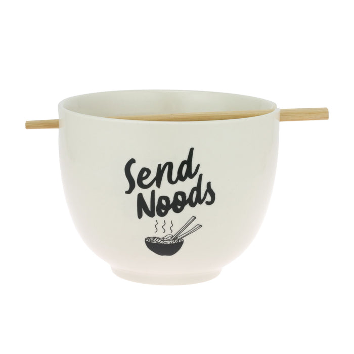 Enesco SEND NOODS RAMEN BOWL W CHOPST