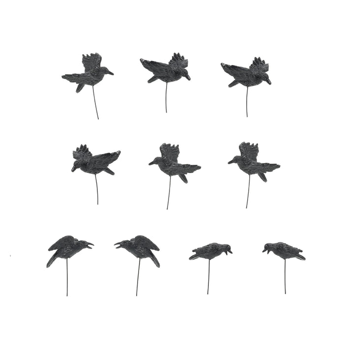 Enesco Set of 10 Halloween Crows