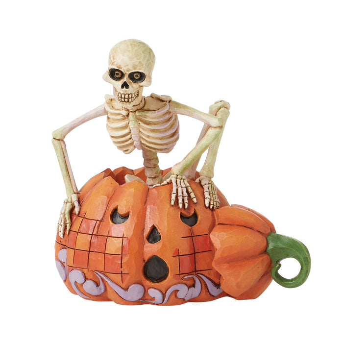 Enesco Skeleton Pop Out Pumpkin Fig