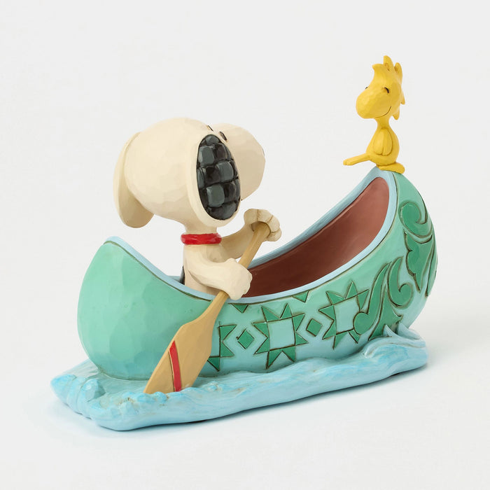 Enesco Snoopy And Woodstock In Canoe