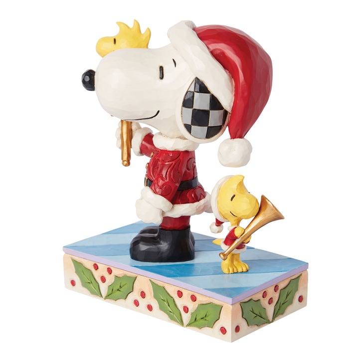 Enesco Snoopy And Woodstock Santas