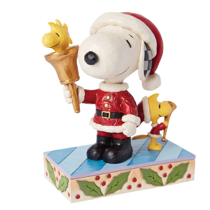 Enesco Snoopy And Woodstock Santas