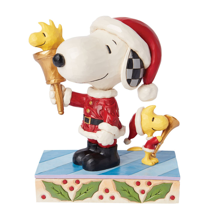 Enesco Snoopy and Woodstock Santas