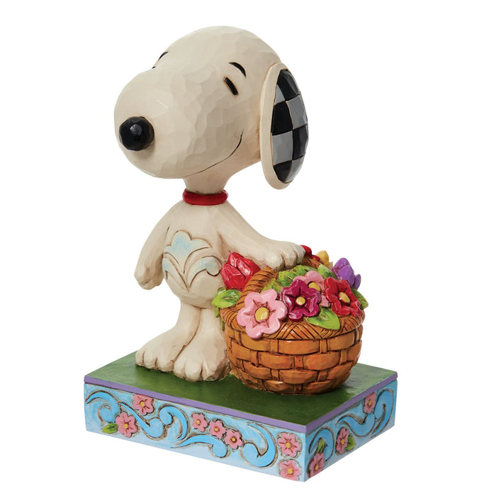 Enesco Snoopy Basket Of Tulips