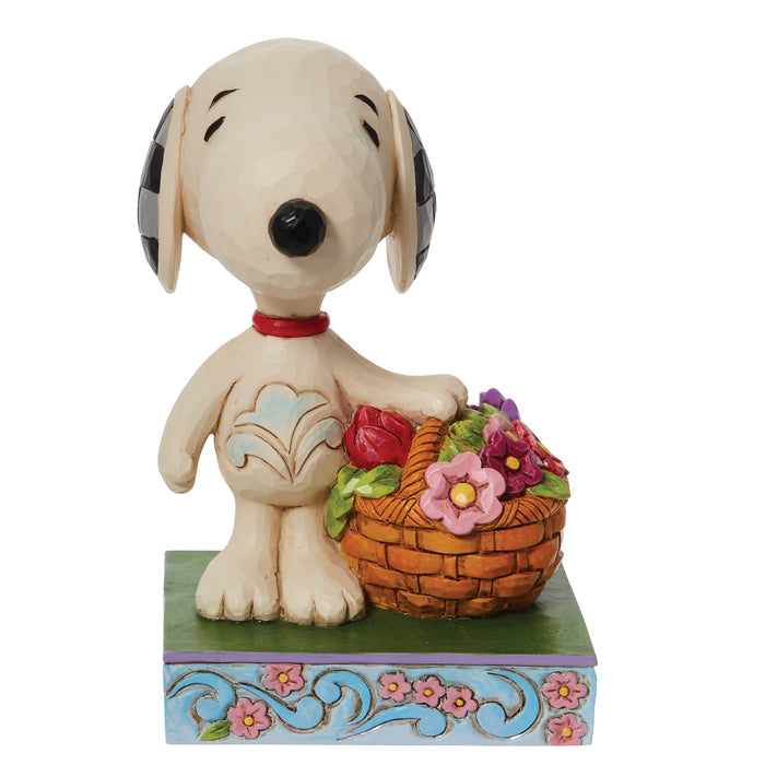 Enesco Snoopy Basket of Tulips
