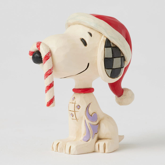 Enesco Snoopy Glitter Candy Cane Mini