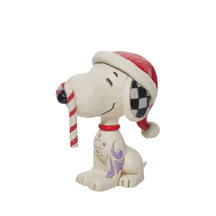Enesco Snoopy Glitter Candy Cane Mini