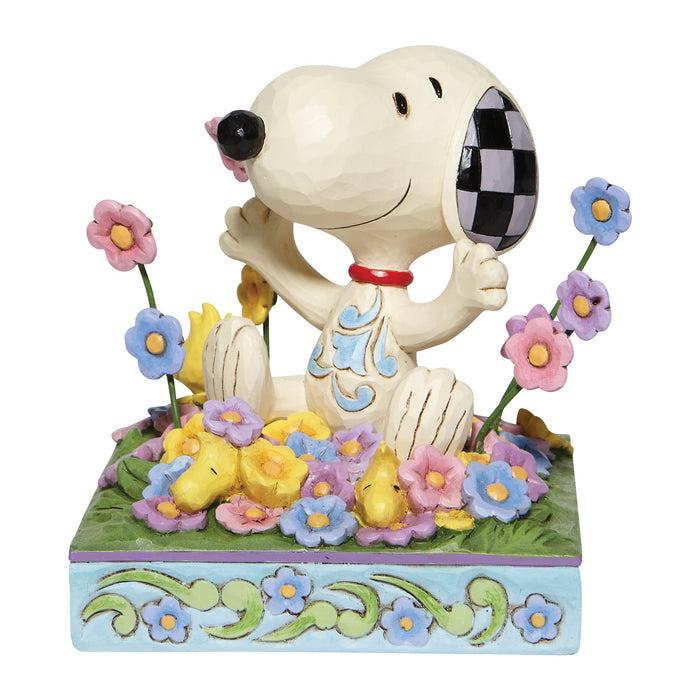 Enesco Snoopy in flowers