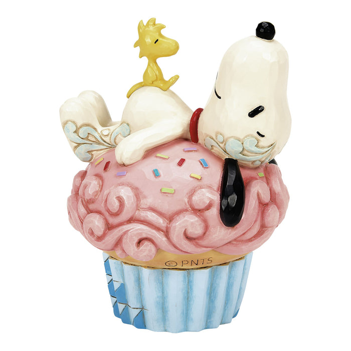 Enesco Snoopy Laying On Cupcake