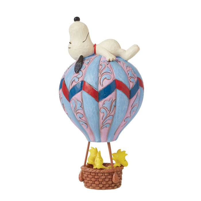 Enesco Snoopy Laying On Hot Air Ballo