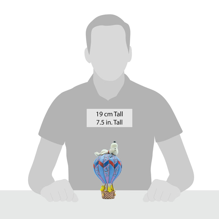 Enesco Snoopy Laying On Hot Air Ballo