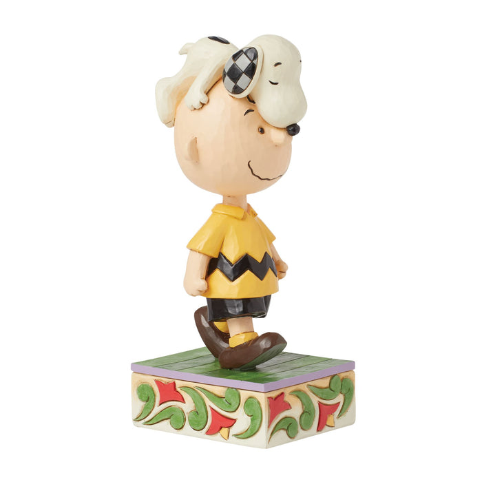 Enesco Snoopy On Charlie Brown's Head