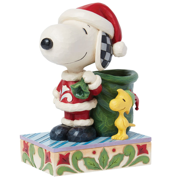 Enesco Snoopy Santa And Elf Woodstock