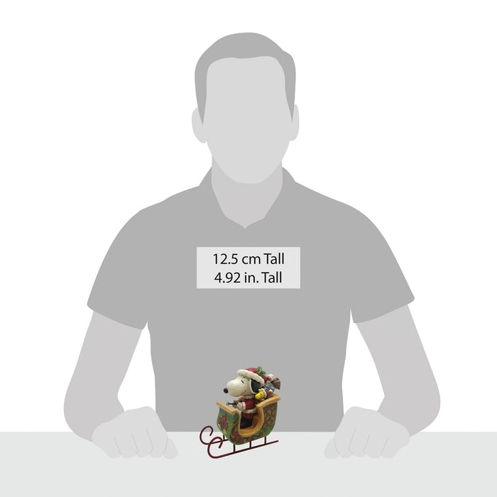 Enesco Snoopy & Woodstock In Sleigh