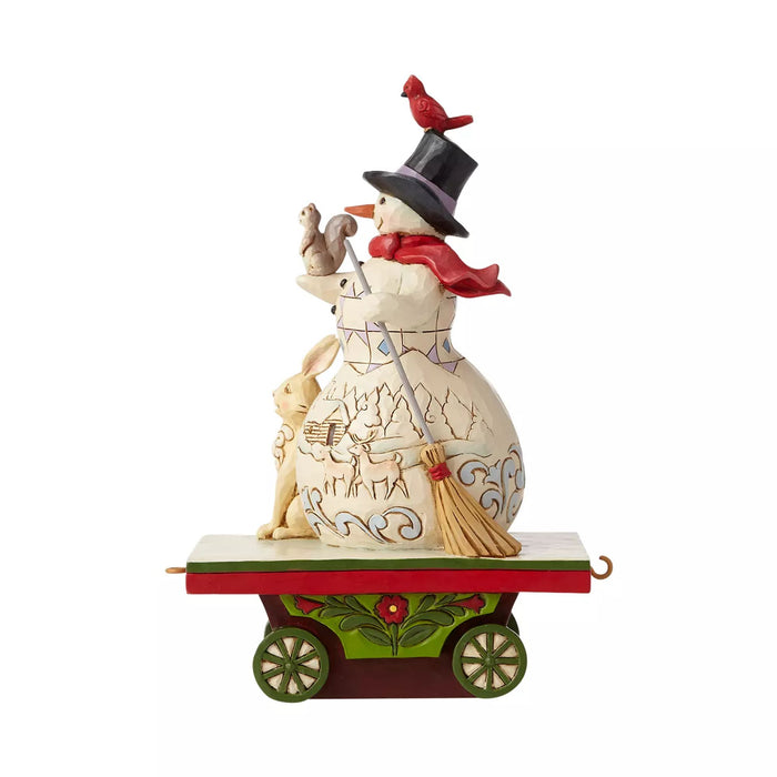 Enesco Snowman on Train Car