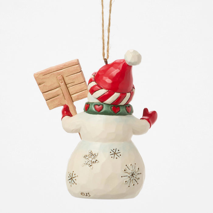 Enesco Snowman Peace & Joy Sign Orn