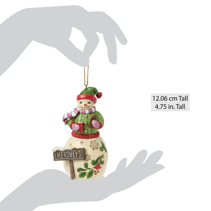 Enesco Snowman W Hershey Sign Orn