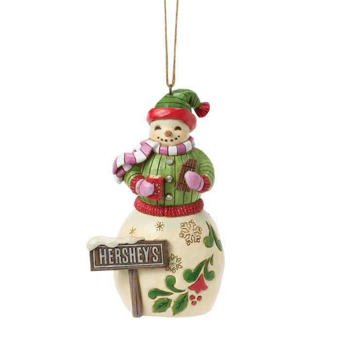 Enesco Snowman w Hershey Sign Orn