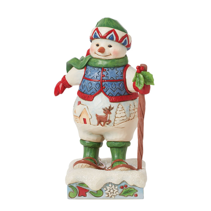Enesco Snowman Wearing Snowshoes Fig