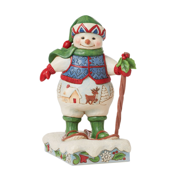 Enesco Snowman wearing Snowshoes Fig