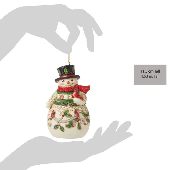 Enesco Snowman With Cardinal Orn