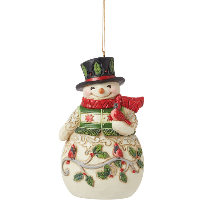 Enesco Snowman with Cardinal Orn