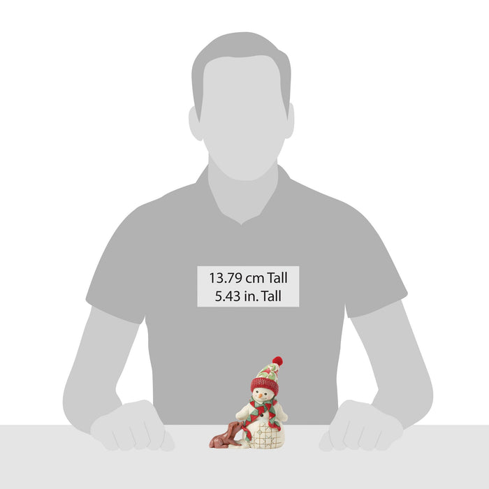 Enesco Snowman With Dog & Scarf Pint