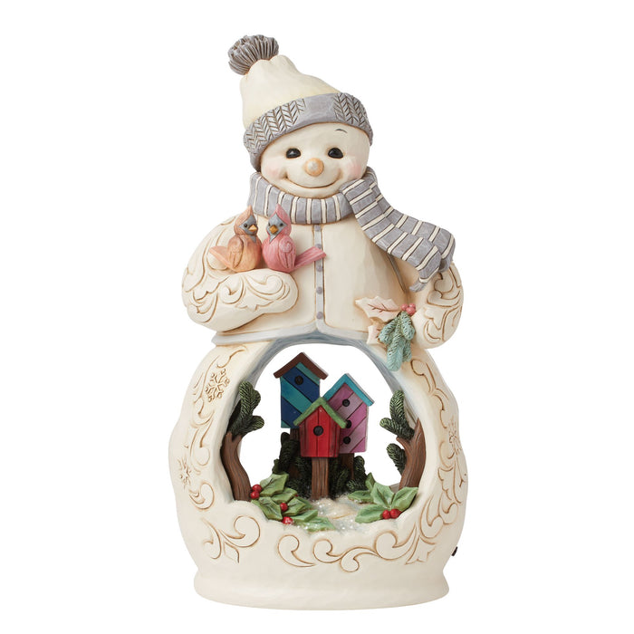 Enesco Snowman With Open Scene LED Fi