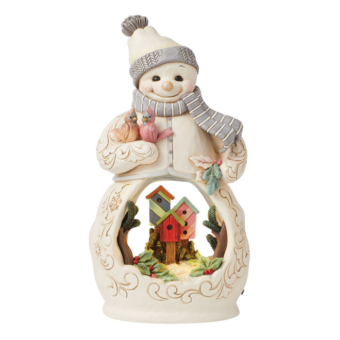 Enesco Snowman with Open Scene LED Fi