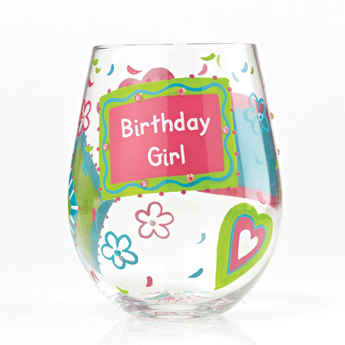 Enesco Stemless Glass Birthday Girl