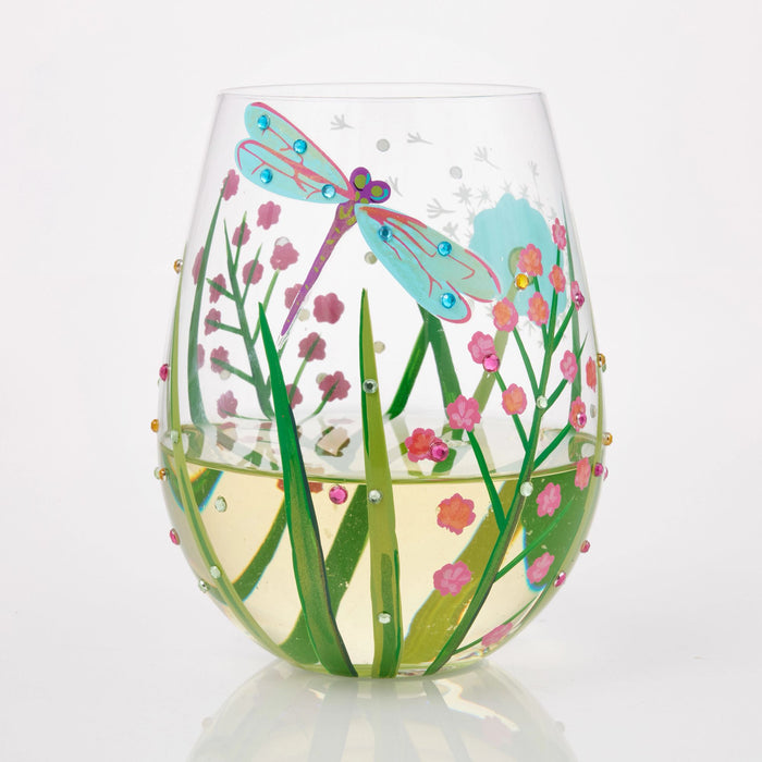 Enesco Stemless Glass Dragonfly