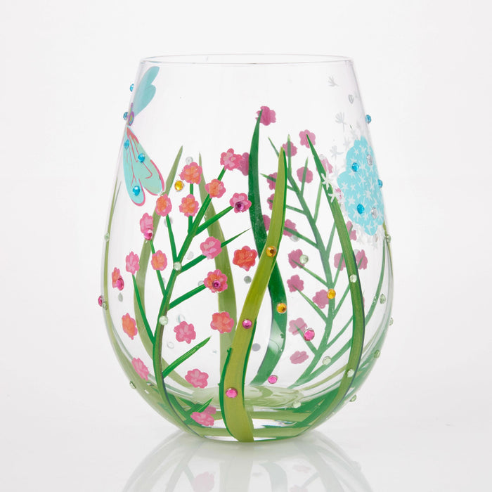 Enesco Stemless Glass Dragonfly