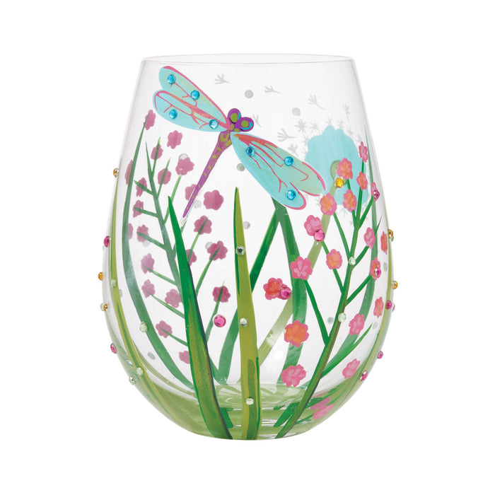 Enesco Stemless Glass Dragonfly