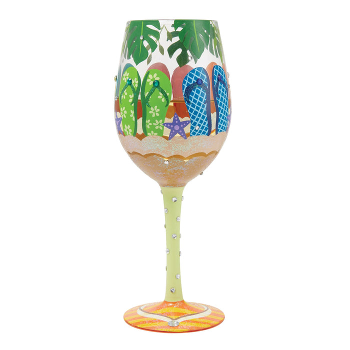 Enesco Stuck In The Sand Wine Glass