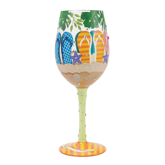 Enesco Stuck In The Sand Wine Glass