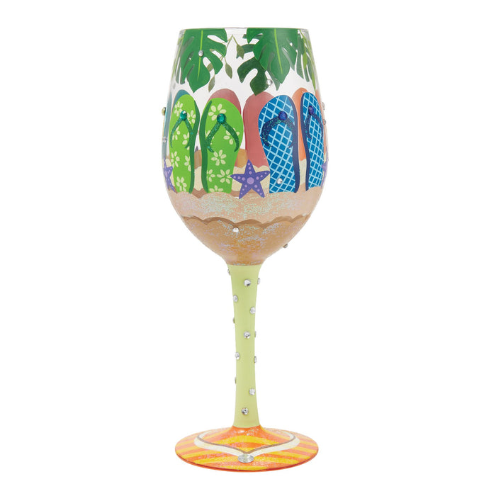 Enesco Stuck in the Sand Wine Glass